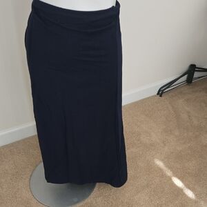 Chic Dark Blue Maxi Skirt. Elastic waste line...